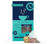 HOTTEA MAMA | Head Start | Résistez au Craquement de la Caféine | Thé Blanc Biologique et Rose | 14 Sachets de Feuilles Entières Biodégradables (28 Tasses de Thé)