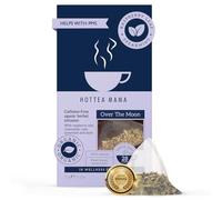 HOTTEA MAMA | Over The Moon | Thé de Soutien Menstruel | Menthe Verte, Feuille de Framboise, Rose, Camomille, Racine de Pissenlit | 14 Sachets de Feuilles Entières (28 Tasses)
