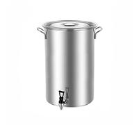HOTTHWXX Grande marmite, Marmite Traiteur, marmite à légumes en Acier Inoxydable avec Couvercle, marmite à Induction (avec Robinet), Convient à Tous Les réchauds (Size : 30cm*40cm (28L))