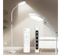 Hottoerak Lampe Luminothérapie, 10000 Lux Lampadaire Rond, 3-en-1 & Télécommande & Contrôle Tactile & Col de Cygne Ajustable, pour la Bureau/Maison