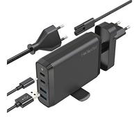 HotTopStar 75W Travel Charger Adaptateur avec 2 USB-C PD& 2 USB 3.0, 4 Ports USB C Charger Rapide Compatible avec MacBook Pro/Air Laptop, iPhone 15/14/13, iPad Pro, Samsung Galaxy S23, SteamDeck