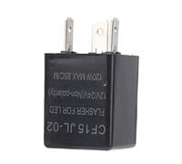 Hottptyer Clignotant LED sans polarité 12 V 24 V universel ABS normalement | Décode les lumières LED clignotantes rapides en utilisant le relais CF15 JL 02 sans polarité avec connexion directe simple