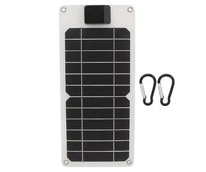 Hottptyer Panneau solaire monocristallin 8 W 5 V résistant aux chocs | Alimentation indépendante panneau solaire avec puce de régulation intelligente 5 V pour voitures, camping-cars et yachts