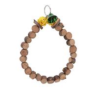 Hottptyer Perchoir à suspendre en bois de pommier naturel | Favorise la mastication et le repos dans une cage à l'aide d'un jouet Swing Ring fabriqué à partir de bois de pommier et de