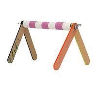Hottptyer Support d'entraînement de bureau en feuille acrylique colorée | Attire les oiseaux à jouer sur un support d'entraînement de table, avec des supports réglables en corindon blanc et des
