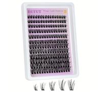 HOTUT 192 Pièces Kit Extension Cils Individuels, 9-18mm Volume Russe Extension-Cils D-Curl, DIY Individual Lashes, Naturel Look à la Maison, Pour Débutants