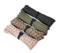 HOTUT 4 Pièces 49ft/15m Cordes en Paracorde 4 mm, Longueur Totale 196ft, 7 Brins en Nylon Corde, Paracord Corde de Survie, Charge Allant Jusqu'à 250 kg, Corde pour Extérieures, Camping, Bracelets