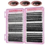 HOTUT 580 Pièces Kit Extension Cils Individuels, 30-40-50-60-80-100D Volume Russe Extension-Cils D-Curl, 8-16mm DIY Individual Lashes, Naturel Look à la Maison, Pour Débutants