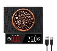 HOTUT Balance café précision, précision 0,1 g et capacité 2 kg, minuteur automatique et manuel, mode ratio eau/café, petit format nomade pour café filtre espresso ou usage pâtisserie