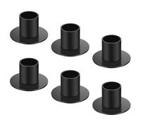 HOTUT Bougeoirs en Métal, 6 Pièces Porte Bougie Métal Moderne, Chandelier Bougeoir, Candle Holder, pour Les Centres de Table, Fêtes, Mariages, Dîners, Décorations D'intérieur，Noir