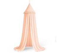 HOTUT Ciel de Lit avec Volants pour Enfants, Moustiquaire Vintage, Ciel de Lit Géant, Dôme Romantique Princesse Tente de Lit, Couleur Unie Décoration, pour Jeux Lire Chambre à Coucher Dressing
