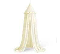 HOTUT Ciel de Lit avec Volants pour Enfants, Moustiquaire Vintage, Ciel de Lit Géant, Dôme Romantique Princesse Tente de Lit, Couleur Unie Décoration, pour Jeux Lire Chambre à Coucher Dressing