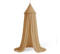 HOTUT Ciel de Lit avec Volants pour Enfants, Moustiquaire Vintage, Ciel de Lit Géant, Dôme Romantique Princesse Tente de Lit, Couleur Unie Décoration, pour Jeux Lire Chambre à Coucher Dressing