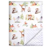 HOTUT Couverture Bébés, 75x100 cm Couverture Multifonction pour Bébé, Baby Coton pour Naissance, Coton Biologique pour Sièges Poussettes Lits - Ecureuils