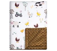 HOTUT Couverture Bébés, 75x100 cm Couverture Multifonction pour Bébé, Baby Coton pour Naissance, Coton Biologique pour Sièges Poussettes Lits - Vache Laitière