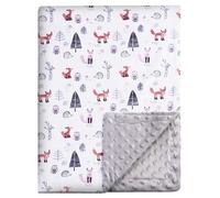 HOTUT Couverture Bébés, 75x100 cm Couverture Multifonction pour Bébé, Baby Coton pour Naissance, Coton Biologique pour Sièges Poussettes Lits - Hiboux