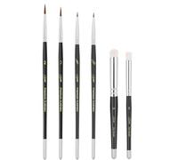 HOTUT Dry Brush Modélisme Pinceaux, 4 Pinceaux Fin Peinture + 2 Drybrush, Professionnels Drybrush pour Miniature Huile Aquarelle Acrylique