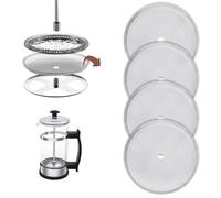 HOTUT Filtre de Presse Française, 4 Pièces Filtres à Tamis de Rechange pour Presse Française, 100 Mailles Filtres de Rechange en Maille pour Cafetière, pour 1000 ml Café de Presse Française Fabricants