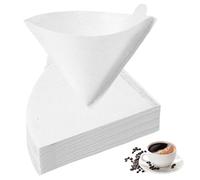HOTUT Filtres à Café Papier V, 100 Pièces, Blanc Non Blanchi | Pour cafetière filtre et machine à café. Sans odeur, améliore le goût. Pliable, facile à installer et jeter après usage.