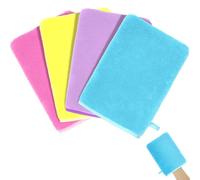 HOTUT Gants de Toilette en Microfibre, Lot de 4 Gants de Nettoyage du Visage Doux, Chiffon de Bain en Microfibre, Serviette de Visage, Gants Démaquillants Réutilisables 15 X 20cm