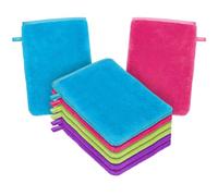 HOTUT Gants de Toilette en Microfibre, Lot de 8 Gants de Nettoyage du Visage Doux, Chiffon de Bain en Microfibre en Toison de Corail, Serviette de Visage, Gants Démaquillants Réutilisables 15 X 20cm