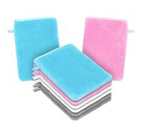 HOTUT Gants de Toilette en Microfibre, Lot de 8 Gants de Nettoyage du Visage Doux, Chiffon de Bain en Microfibre, Serviette de Visage, Gants Démaquillants Réutilisables 15 X 20cm