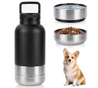 HOTUT Gourde Eau Chien 3-en-1 Noire 1000ml