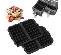 HOTUT Insertion de gaufres, 2 pièces Accessoires Air Fryer pour Ninja AF400EU, AF451EU, SL400EU, AF500DE, Empilables, Réutilisable, Accessoires pour gaufres Insert de Plaque de Cuisson en Silicone