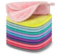 HOTUT lingettes Démaquillantes Réutilisables, 12 Pcs Serviette Microfibre pour le Visage, Instantanément la Saleté avec Juste de I'eau, Lavables, pour le Visage, les Yeux, les Lèvres