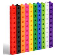HOTUT Lot de 100 cubes à emboîter pour calculer les mathématiques - Pour l'école primaire - Jeu éducatif - Aide à l'informatique - Cadeau à partir de 3 à 8 ans - Pour garçons et filles