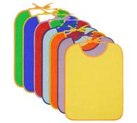 HOTUT Lot de 7 bavoirs pour bébé - En coton éponge - Imperméables - Pour bébé garçon et fille - Style résistant aux taches