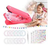 HOTUT Machine Strass Cheveux, Strass a Coller Hair Bedazzler Kit, avec 675 Gemmes Décoratives, Glam Styling Tool Kit, Cadeau Fille