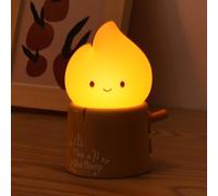 HOTUT Mignonne Veilleuse Enfant, Veilleuse au Kérosène avec Mode Chaud et Mode Bougie, Dimmable, USB Rechargeable Lampes Veilleuse avec Minuteur, Lampe de Chevet pour Enfants/Adultes/Bebe