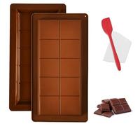 HOTUT Moule à Chocolat en Silicone, 2 Pièces Moules À Barres De Chocolat De Dubaï, Moule à Chocolat Antiadhésif, Moules à Chocolat Super Profonds pour Barres Protéinées et Énergétiques