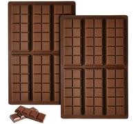 HOTUT Moule à Chocolat en Silicone, 2 Pièces Moules À Barres De Chocolat De Dubaï, Moule à Chocolat Antiadhésif, Moules à Chocolat Super Profonds pour Barres Protéinées et Énergétiques