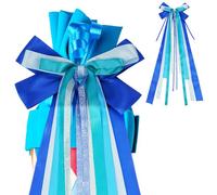 HOTUT Noeud Conique Scolaire, Noeud Cône en Sucre Bleu, Grand Noeud 3D, Noeud 60x20 cm, Accessoire de Décoration Artisanale, Décoration de Rentrée Scolaire pour Garçons et Filles