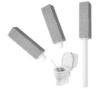 HOTUT Pierre Ponce Pour Toilettes, 4 Pièces Brosse De Nettoyage Avec Poignée Remplaçable, Pour Piscine, WC, Bain, Cuisine, Grill