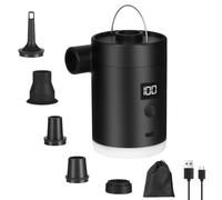 HOTUT Pompe à Air Electrique, 4000 mAh Gonfleur Dégonfleur, avec Lampe de Camping et Affichage LED, Pompe à Pagaies Haute Puissance pour Matelas Pneumatique, Matelas Gonflables, Pataugeoire