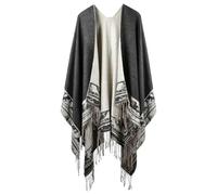 HOTUT Poncho Écharpe pour Femmes, Écharpe Surdimensionnée Cardigans, Doux et Drapé, Cape Cardigan Cadeau Pour Maman, taille unique