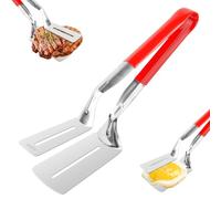 HOTUT Spatule en Acier Inoxydable 2 en 1, Multifonctionnelle pour Omelette, Crêpes, Pain, Toasts