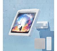 HOTUT Support iPad Étanche Jusqu'à 11" - Support de Tablette pour Douche avec Écran Tactile & Anti-Buée - Bras Extensible Rotation 360° - Fixation Murale pour Salle de Bain, Cuisine, Toilette