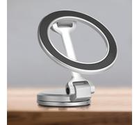 HOTUT Support Telephone Voiture MagSafe, Porte Téléphone Voiture Aimanté, Support Magsafe Voiture, Tout en Métal Pliable, Super Aimants, 360°Rotation, pour iPhone 16 15 14 13 12 et Etui MagSafe