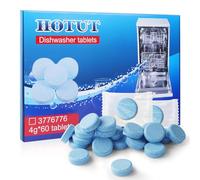 HOTUT Tablettes pour Lave-Vaisselle, 60 Pièces Nettoyage en Profondeur du Lave-Vaisselle, Désodorisant/Détartrage/Dégraissage/Nettoyante Polyvalente, pour Lave-Vaisselle et Lave-Linge