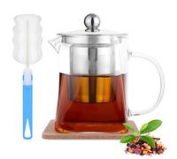 HOTUT Théière en Verre Borosilicate, 350ml, Avec Filtre Infuseur En Acier Inoxydable Résistant, Idéal Pour Le Thé Et Le Café