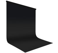 HOTUT Toile de Fond Noire 1,5x2m, Bonvvie Fond Photo Résistant aux Rides, Tissus pour Fond Photo, Fond de Photographie Écran pour la Photographie, Le Streaming et, Youtube, Zoom