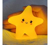 HOTUT Veilleuse Étoile Enfant, Veilleuse Étoile Bébé avec Fonction de Gradation Tactile, Kawaii Lampe de Chevet Enfant Deco Chambre Bebe, Rechargeable lampe de nuit Tenture murale magnétique