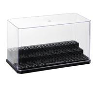 HOTUT Vitrine en Acrylique pour Mini Figurines, boîte de présentation de Blocs de Construction avec 3 Niveaux, vitrine Protection Anti-poussière pour modèles, Figurines d'action, Collection