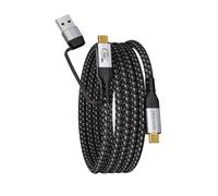 HOTUTUKI Câble USB C 2m 2-en-1 Multifonctionnel, USB A vers Type C USB 3.2 Gen 2x2 20Gbps, Vidéo UHD 4K@60 Hz, Charge Rapide PD 3.0 5A 100W, Compatible Thunderbolt 3/4