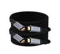 HOTUTUKI cable usb c 3m+3m Compatible avec Thunderbolt 4/3,20Gbps Transfert de données Câble USB 3.2 Gen2, 240W 20V/5A usb c charge rapide, Transmission vidéo 4K pour moniteurs,Laptops, vr