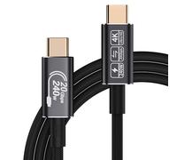 HOTUTUKI cable usb c charge rapide 2m,câble usb c usb3.2 câble de données 20gbps,240W 20V/5A câble usb-c transmission video 4K 60Hz pour téléphones mobiles, moniteurs, dispositifs cable type c